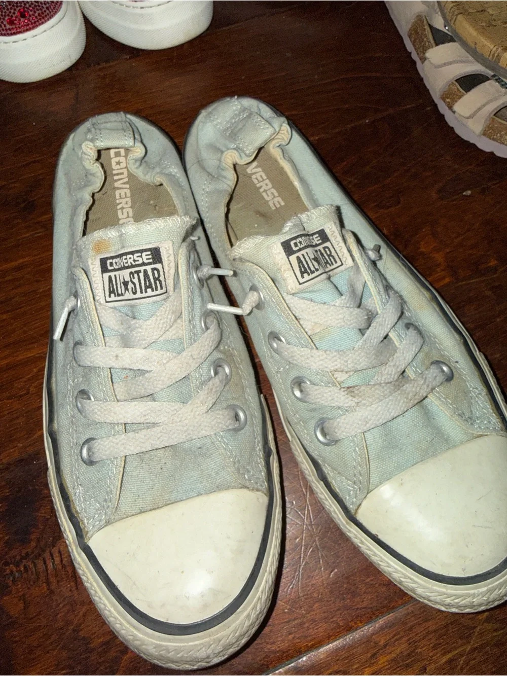 Converse Kids Light Blue Canvas Low Top Sneakers